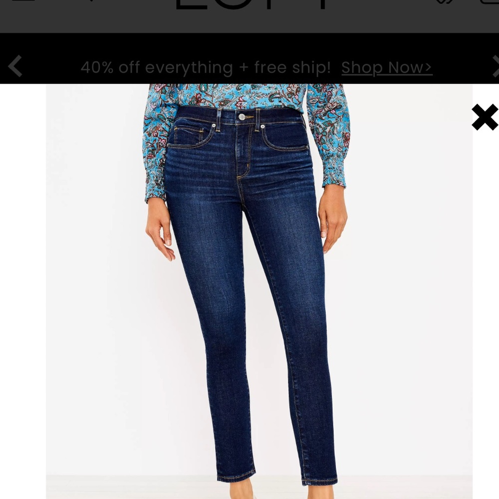 LOFT Curvy Skinny‎ ankle jeans- worn about 5x